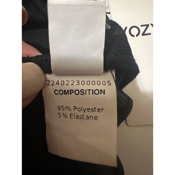 Women's Solid Black Ribbed Sleeveless Wrap Side Tie Side Top NWT Size M - Picture 8 of 10